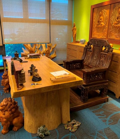 板片-049- 書房 辦公桌-印尼柚木