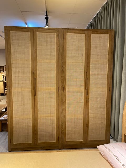 45519  藤編衣櫃-上下吊掛-90*60*208